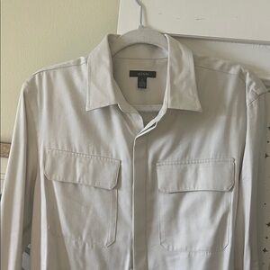 Alfani Men's Casual Button Down Shirt - Light Gray